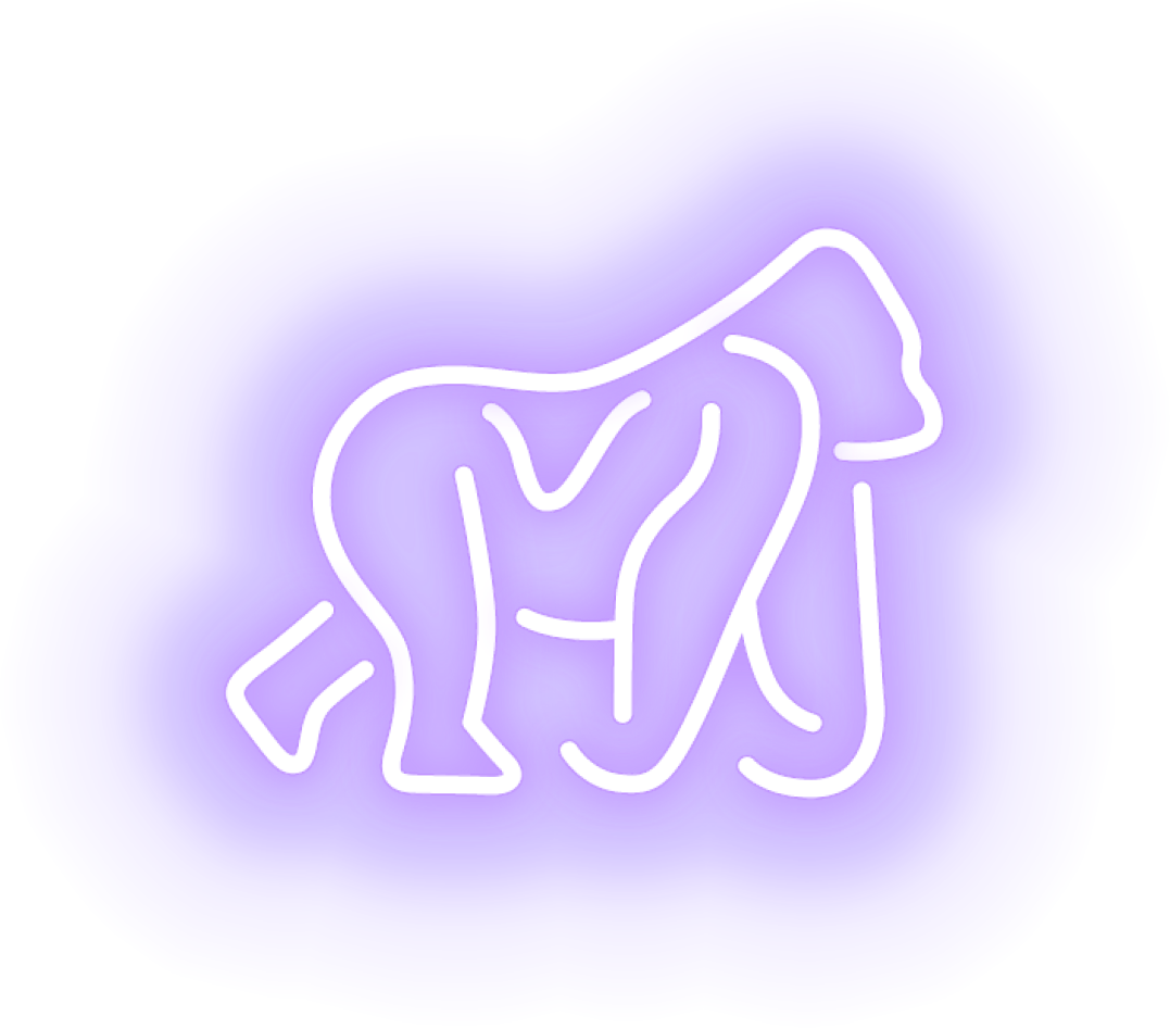 Gorilla Shaped
            Neon Sign